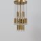 Mid-Century Italian Brass Chandelier with Crystal Globes, 1970s 1