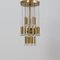 Mid-Century Italian Brass Chandelier with Crystal Globes, 1970s, Image 1