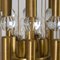 Mid-Century Italian Brass Chandelier with Crystal Globes, 1970s 8