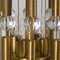 Mid-Century Italian Brass Chandelier with Crystal Globes, 1970s, Image 8