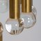 Mid-Century Italian Brass Chandelier with Crystal Globes, 1970s, Image 11