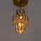 Lámpara de araña italiana Mid-Century de latón con globos de cristal, años 70, Imagen 4