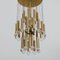 Mid-Century Italian Brass Chandelier with Crystal Globes, 1970s, Image 2