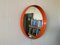 Mid-Century Modern Orange Round Mirror, 1960s 7