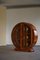 English Art Deco Round Display Cabinet / Vitrine in Walnut, 1930s 1