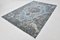 Grand Tapis Vintage Bleu en Coton et Laine 2