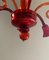 Roter Murano Glas Kronleuchter von Seguso 9
