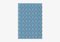 Light Blue Rectangle Textured Rug from Marqqa, Image 1