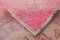 Alfombra de pasillo vintage rosa de lana y algodón, Imagen 13
