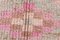 Vintage Pink Runner Rug in Wool & Cotton, Image 9