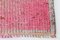 Alfombra de pasillo vintage rosa de lana y algodón, Imagen 11