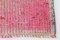 Vintage Pink Runner Rug in Wool & Cotton, Image 11