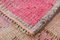 Alfombra de pasillo vintage rosa de lana y algodón, Imagen 15