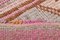 Alfombra de pasillo vintage rosa de lana y algodón, Imagen 14