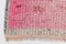 Alfombra de pasillo vintage rosa de lana y algodón, Imagen 10