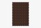 Chocolate Rectangle Textured Rug from Marqqa, Image 1