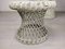 Vintage White Rattan Armchair and Table, Set of 2, Image 14