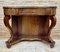 Antique Console Table in Wood with Drawer, Image 1