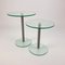 Postmodern Side Tables in Glass and Steel, 1990s, Set of 2 7