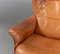 Vintage Leather Armchair and Stool by Söderberg, Sweden, Set of 2 15