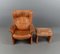 Vintage Leather Armchair and Stool by Söderberg, Sweden, Set of 2, Image 17