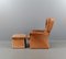 Vintage Leather Armchair and Stool by Söderberg, Sweden, Set of 2, Image 9