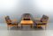 Leather Alderwood Living Room Set from Walter Knoll / Wilhelm Knoll, Set of 4 1