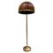 Italian Floor Lamp in Bamboo and Rattan and Brass, 1990 1