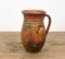 19th Century Glazed Terracotta Pitcher, France 1