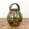 19th Century Green Yellow Glazed Terracotta Cooking Pot, Image 1