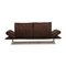 Sofá de dos plazas Francis de cuero marrón oscuro de Koinor, Imagen 10