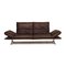 Sofá de dos plazas Francis de cuero marrón oscuro de Koinor, Imagen 1