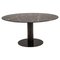 Large Round Dining Table in Dark Marble from Gubi 1