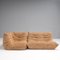 Zwei-Sitzer Togo Sofa mit Ecke aus braunem Wildleder von Michel Ducaroy für Ligne Roset 2