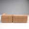Two-Seater Togo Sofa with Corner in Brown Suede by Michel Ducaroy for Ligne Roset 5