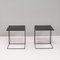 Leger Side Table in Black Leather by Rodolfo Dordoni for Minotti, Set of 2 3
