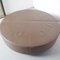 Very Large Brown Leather Pouf 10