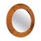 Round Swedish Wall Pine Mirror by Glass Master Markaryd, 1950s, Image 1
