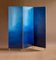 Blauer handbemalter Raumteiler von Jan Garncarek 2