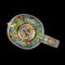 Early 20th Century Silver Ladle with Stained Glass Enamel by P. Ovchinnikov, Moscow 9