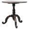 Petite Table Noire Antique avec Plateau Inclinable, Suède 1