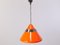 Vintage Space Age UFO Hängelampe in Orange von Alfred Kalthoff für Staff Light 1