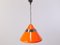 Vintage Space Age UFO Pendant Lamp in Orange by Alfred Kalthoff for Staff Light 1