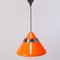 Lámpara colgante UFO era espacial vintage en naranja de Alfred Kalthoff para Staff Light, Imagen 4