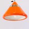 Lámpara colgante UFO era espacial vintage en naranja de Alfred Kalthoff para Staff Light, Imagen 8