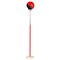 Italian Modern Adjustable Floor Lamp in Red and Chromed Metal with Marble Base by Goffredo Reggiani, 1970 1