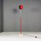 Italian Modern Adjustable Floor Lamp in Red and Chromed Metal with Marble Base by Goffredo Reggiani, 1970 7