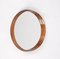 Mid-Century Italian Round Teak Wood Framed Wall Mirror from Stildomus, 1960s 6