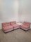 Italian Pink Modular Amanta Sofa with Coffee Table by Mario Bellini for C&B Italia, 1970s, Set of 5 1