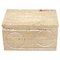 Italian Rectangular Decorative Box in Travertine and Cork from Marble Art, 1970s 2